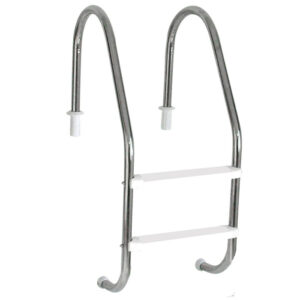 Escada Tradicional em Aço Inox 2 Degraus Anatômicos em ABS - Sodramar