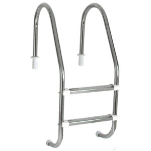 Escada Tradicional em Aço Inox 2 Degraus Anatômicos em Inox - Sodramar