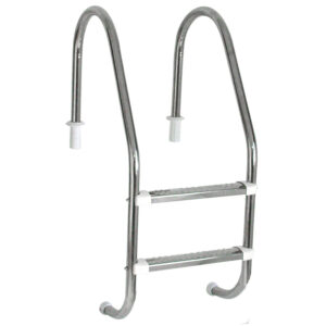 Escada Tradicional em Aço Inox  - Sodramar (Opções: 2, 3, 4 ou 5 degraus anatômicos em Inox)