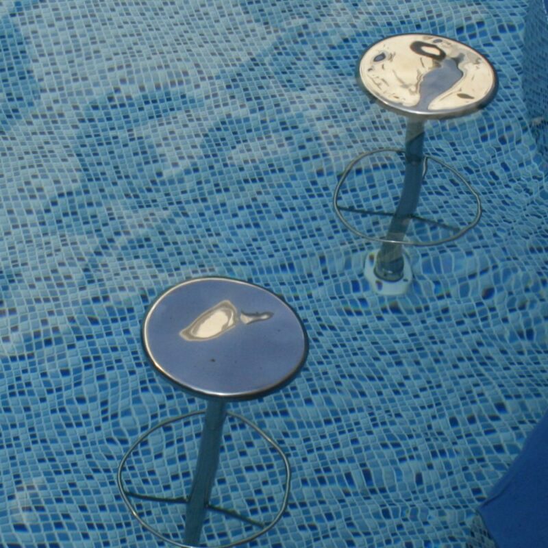 Banco em aço inox para piscina - Sodramar