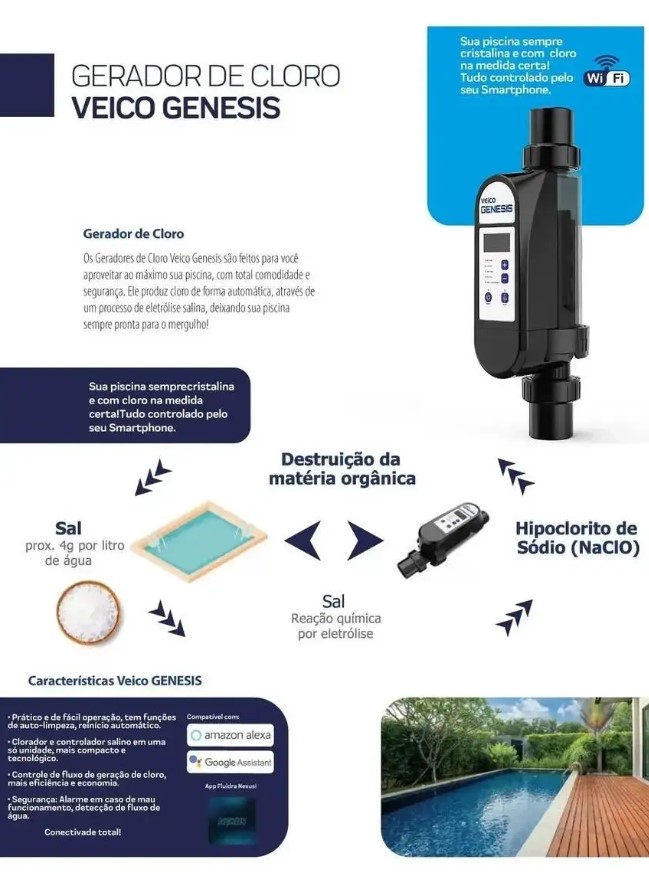 Gerador de sal e cloro Genesis 25 Fluidra - Imagem 4