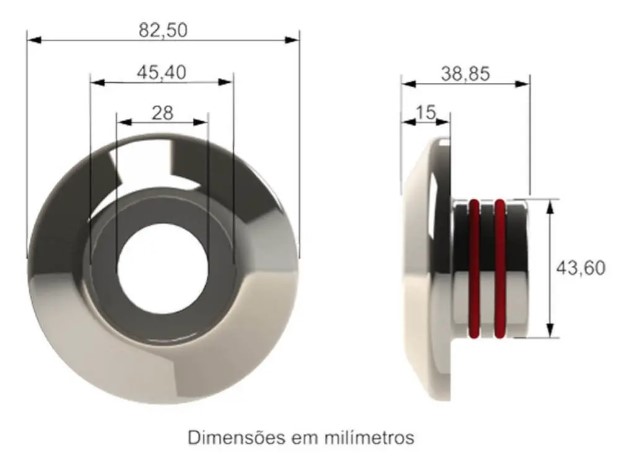 Dispositivo Aspiração Piscina Premium Inox 316 Industek - Imagem 2